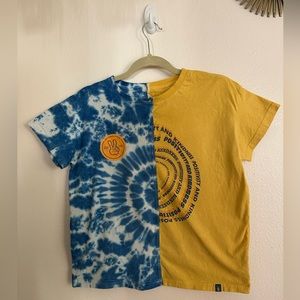 Dutch Bros T-Shirt Tie-Dye Yellow Blue